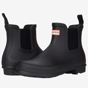 Hunter Black Chelsea Rain Boots